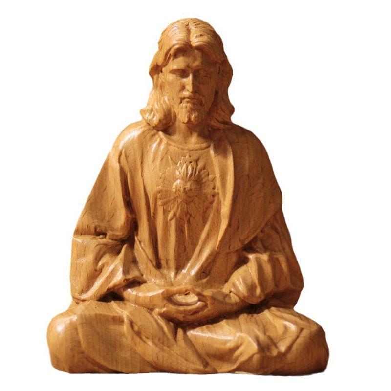 ABBY-Jesus Statue Religious Icon Crafts Catholic Statue Christ The Savior Jesus Statue Church Decoration