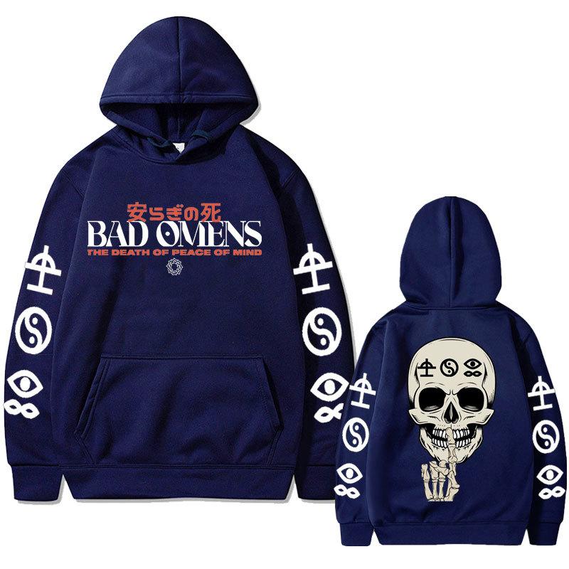 Bad Omens Группа Песня Like A Vliiain Толстовки с капюшоном с двухсторонним принтом Женские Повседневные Уличные Пуловеры Sudaderas