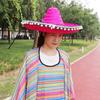 Decorations Wedding Costume Show Straw Wear Straw Hat Halloween Cosplay Hat Mexican Pompom Hat