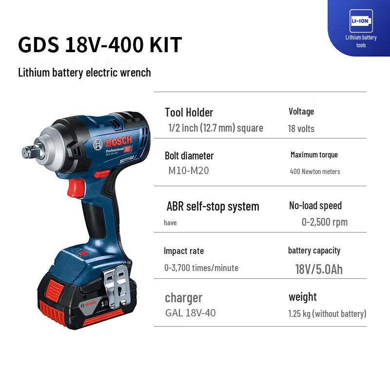 Bosch 18V Cordless Lithium-Ion Impact Wrench & Driver CN plug (adapter included)