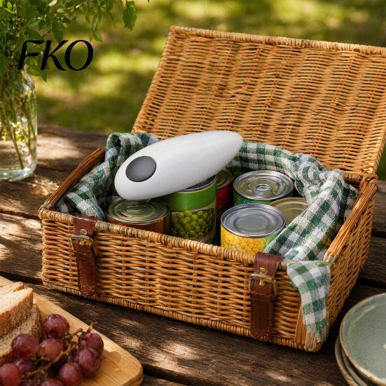 Automatic Can Opener Electric Opener, One-Button Battery Operated Wireless Portable Kitchen Tool, for Home And Camping Gadget