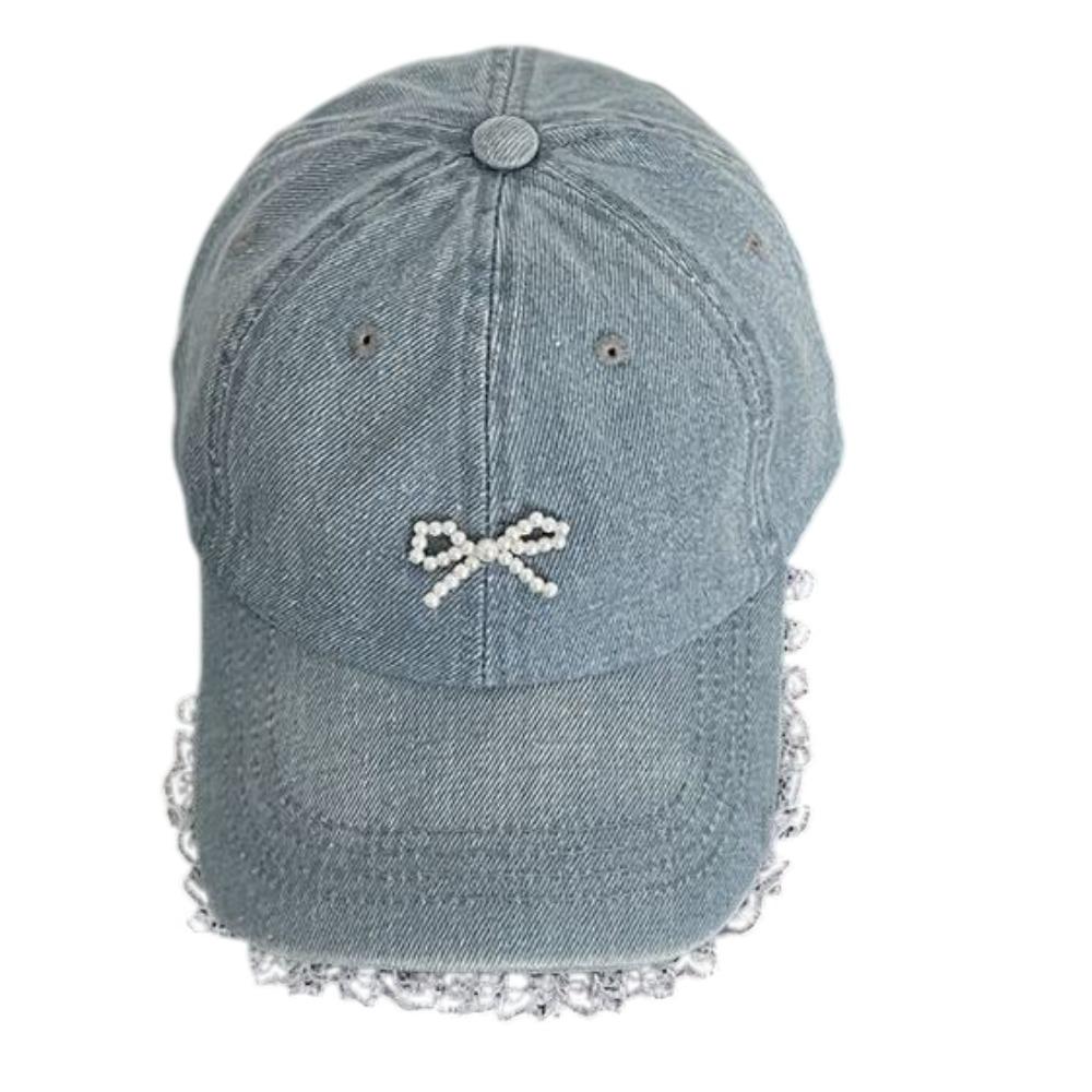 Fashion Sun Protection Bow Lace Baseball Hats Adjustable Windproof Hip Hop Hat Breathable Cowboy Sunscreen Hats Men Women