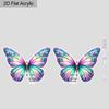 2D Плоские Акриловые Женские Цветные Серьги-Бабочки, подходящие в качестве праздничных подарков, подарков на день рождения и украшений для вечеринок для женщин.