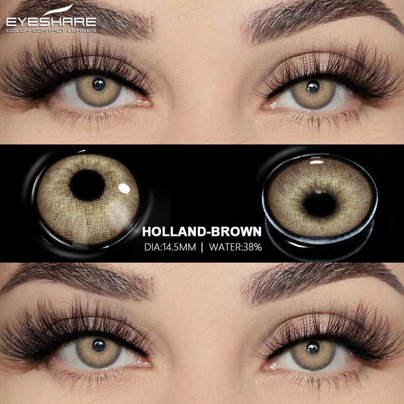 1 пара цветных контактных линз для глаз, натуральные контактные линзы, модные линзы, голубые контактные линзы, зеленые линзы для глаз, годовые