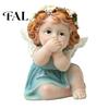 Decorative Tabletop Figurines Garden Fairy Figurine, Hand-Painted Resin Statue with Wings, Indoor Outdoor Yard Moss Microscape Ornaments Lawn