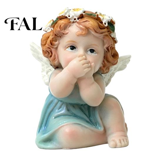 Decorative Tabletop Figurines Garden Fairy Figurine, Hand-Painted Resin Statue with Wings, Indoor Outdoor Yard Moss Microscape Ornaments Lawn