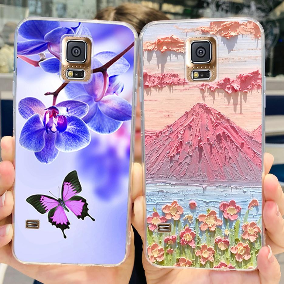 Чехол для Samsung Galaxy S5 SM-G900F G900I G900M Стильный painted Cover Мягкий силиконовый чехол для телефона Для Samsung S5 S 5 GalaxyS5 Shell