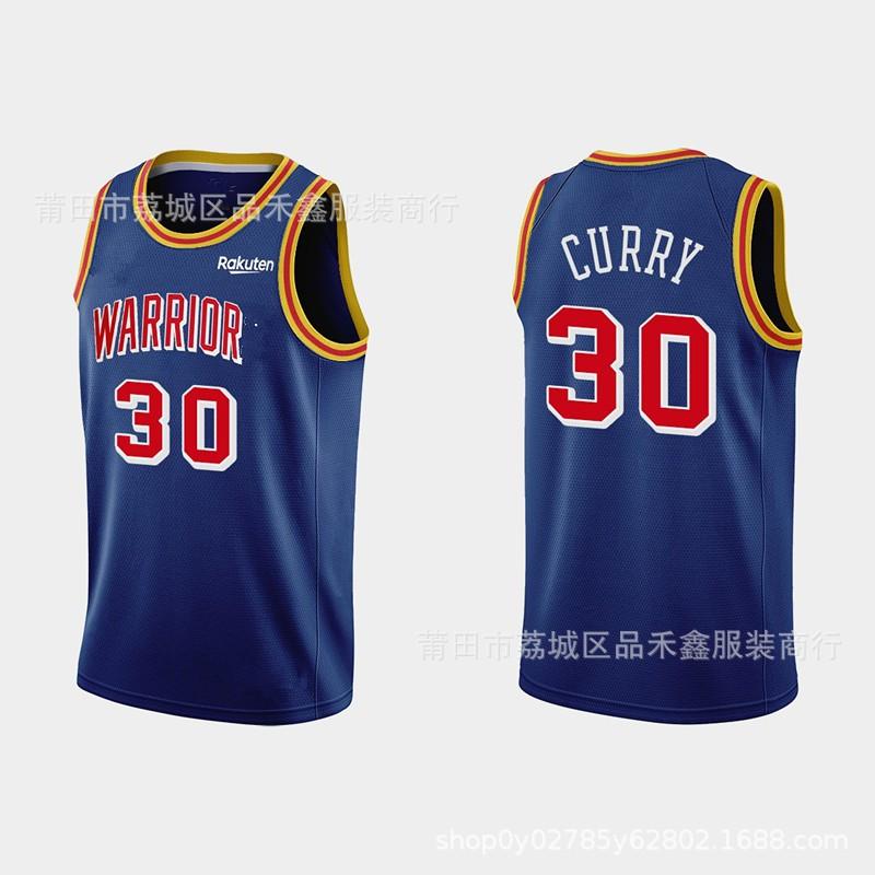 Golden State Warriors 30 Curry 11 Thompson Basketball Jersey Breathable Fan Sportswear