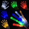 1Pair LED Luminous Gloves Glowing Halloween Party Light Props Flashing Skull Glove Party Light Up Gloves for Kids Teen Prop