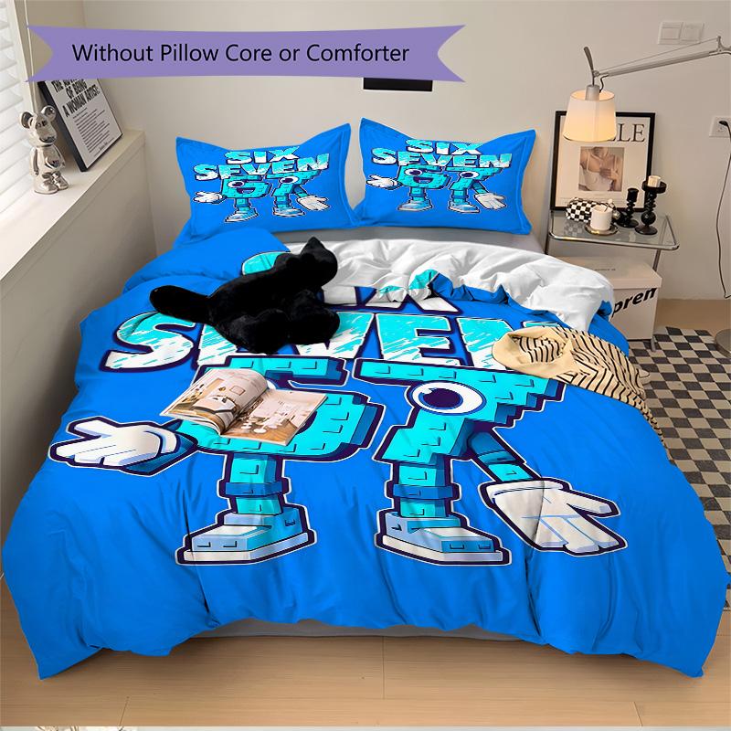 Six Seven Pixel Fun Print 3Pcs Bedding Setduvet Cover With 2 Bedropillowcase Home Birthday Gift