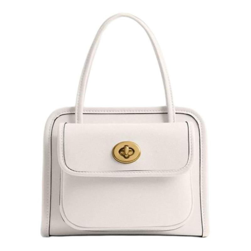 COACH handbag Safari 16 Retro Iconic Turnlock Fastener Detachable Chain Shoulder Strap Cow Leather Tote Bag Tote Bag Shopping Bag Shoulder Crossbody