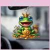 Восхитительный акриловый талисман богатства - лягушка, аксессуар для автомобиля, отлично подходит для улучшения атмосферы в салоне.