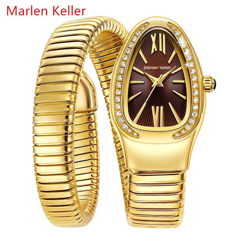 Элегантный дизайн женских часов Уникальный браслет в форме змеи Женские кварцевые наручные часы Лучший подарок