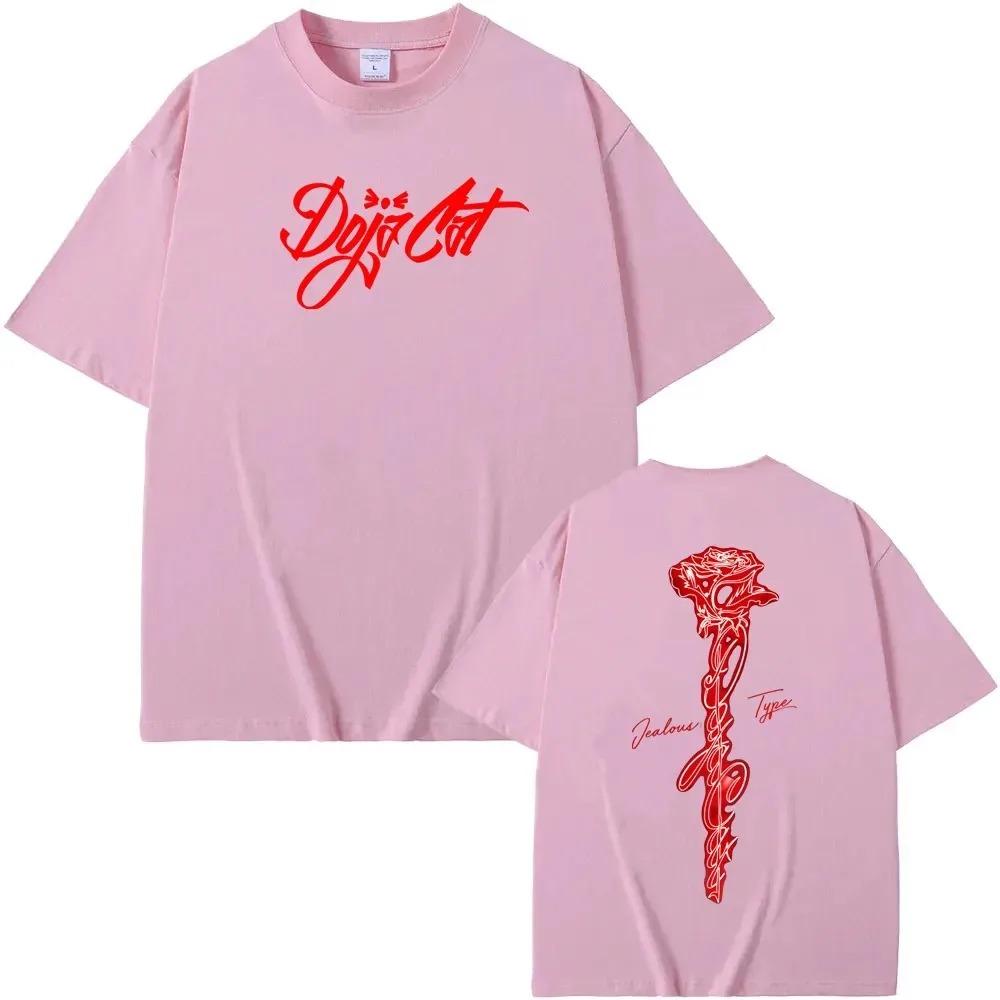 Футболка унисекс Doja Cat с полутоновым рисунком лица, забавный узор, новая, летняя, с круглым вырезом, 100% хлопок, модная, в стиле Харадзюку, оверсайз, повседневный топ