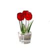 Handmade Crystal Tulip Sculpture Colorful Tulip Bouquet Statue  Home Table Decor