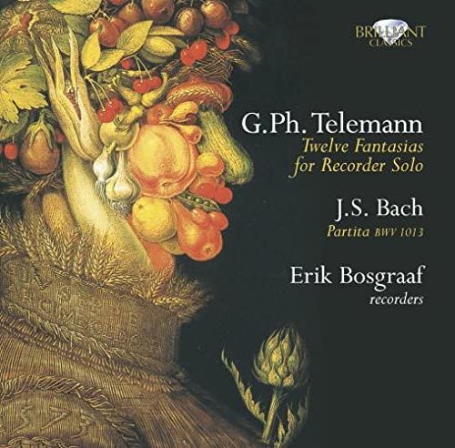 CD GEORG PHILIPP TELEMANN, JOHANN SEBA - Telemann Fantasias - Bach Partita - 93757 Brilliant Class 2011 EU Classical Used