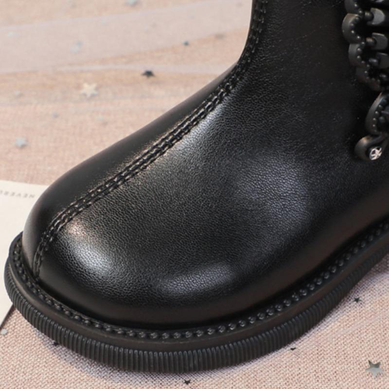 Детские осенне-зимние новые модные сапоги для маленьких девочек, детские бархатные хлопковые сапоги для принцессы