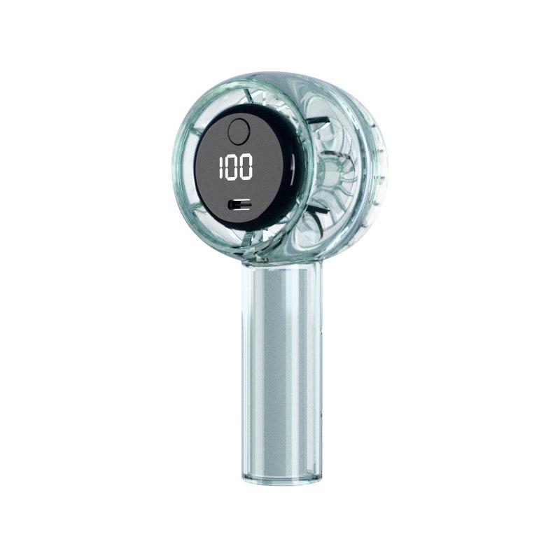 2026 Portable USB Rechargeable Handheld Mini Hurricane Fan with Digital Display