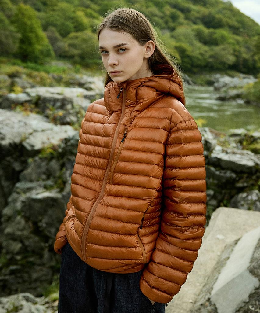 Minimalproject Silent See-Through Hooded Lightweight Down Jacket Mpj112 / 4 Colors