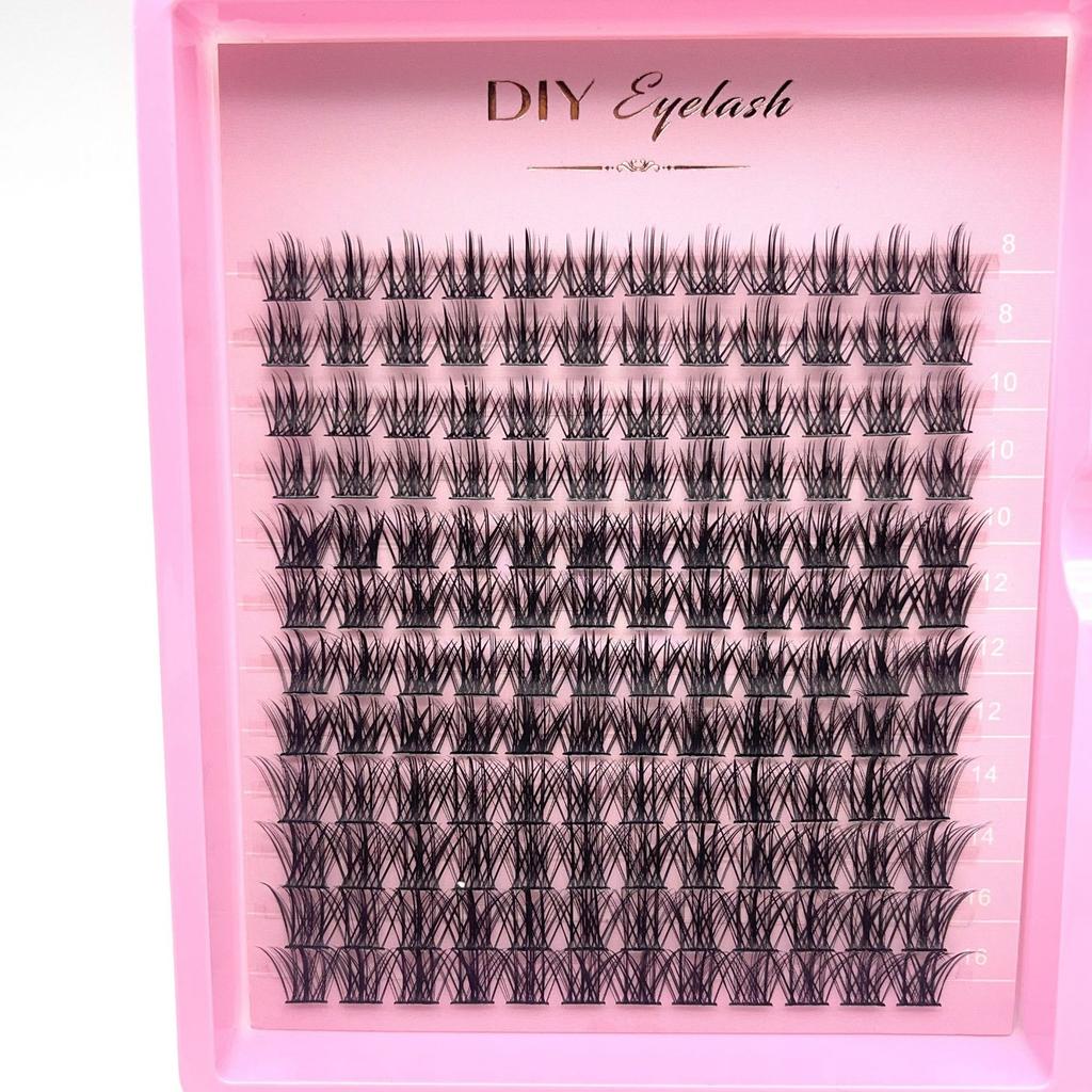 DIY Segmented Eyelash Extension Lashes Segments Fan Eyelashes Natural 3D Volume Lash Kit