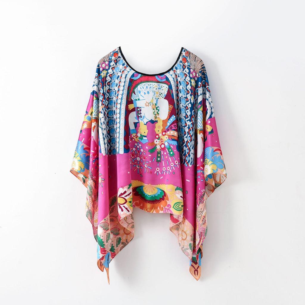 Женский весенне-летний шелковый шарф и солнцезащитная шаль-кардиган