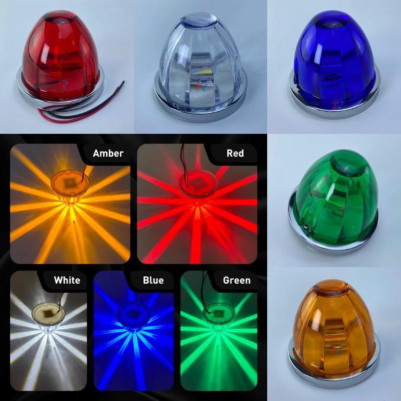 1 Комплект Автомобильный Грузовик Боковой Габаритный Огонь Указатель Поворота Прицеп Лампа Арбуз Грузовик Боковой Фонарь Светодиодный Водонепроницаемый 12В24В Автомобильный Габаритный Огонь