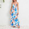Floral Suspender Slim Sleeveless Patry Beach Style Maxi Dress Women Clothes