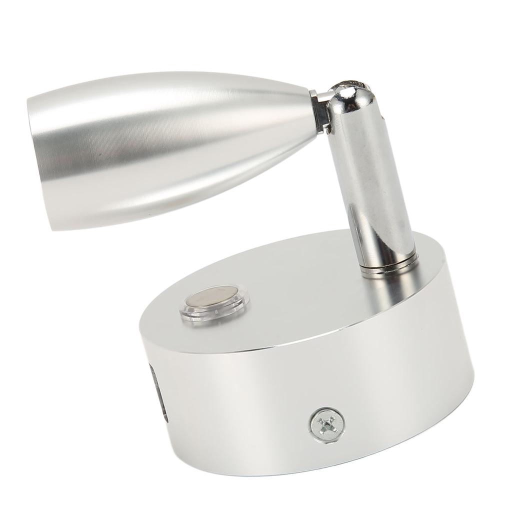 Лампа для чтения в автофургоне с портом USB Type C, синяя, ночная, 3-цветная, с регулировкой яркости, полированная