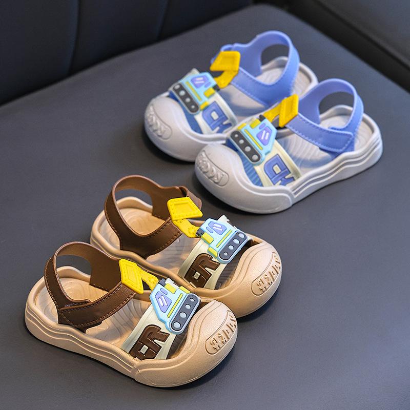 Детские тапочки летние для девочек и мальчиков нескользящие мягкие тапочки с рисунком для малышей