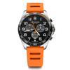 VICTORINOX FIELDFORCE SPORT CHRONO Stainless Steel Case Black Orange Rubber Gift Item 241893 Wristwatch, (316L), Dial, Strap,