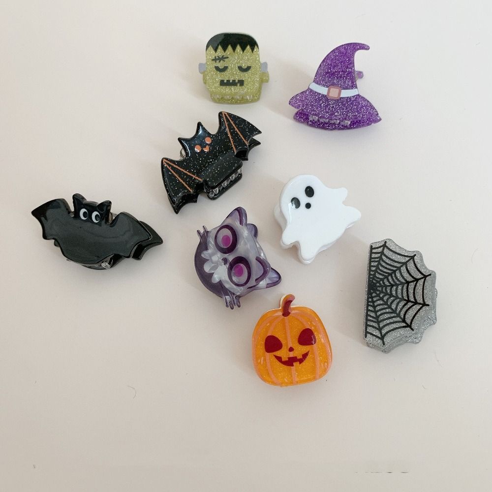 Small Halloween Mini Grab Clip Bat Halloween Hairpin Funny Spooky Hair Claw  Girls