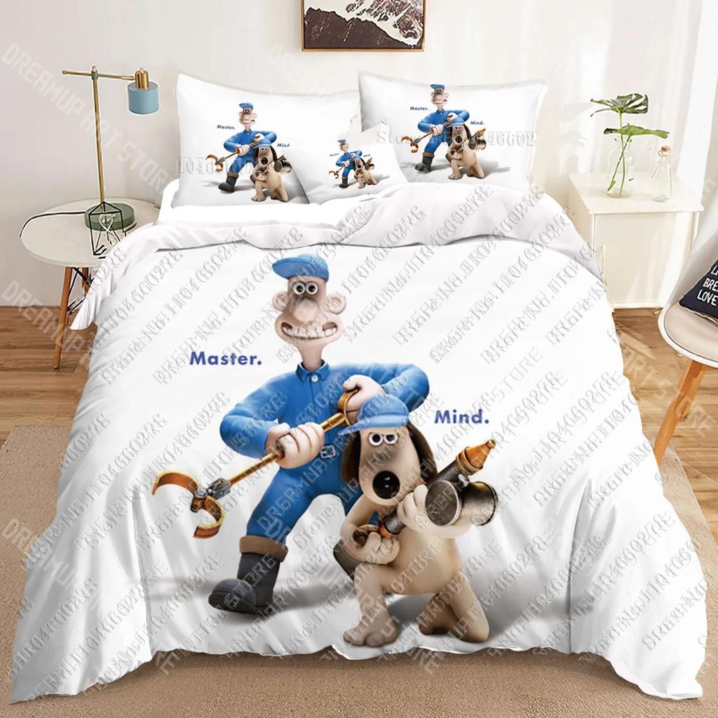 Wallace & Gromit 3D Bedding Sets print duvet cover Adults_ children bed comforter birthday gift dropshipping