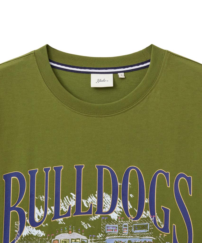 Графическая футболка YALE Bulldogs Baseball_Оливковый