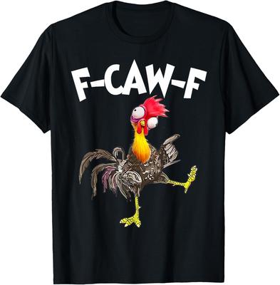 Смешная курица F-Caw-F FCAWF Курица Футболка Мужская Женская Футболки Топ унисекс Футболка Мужская Женская Футболки Топ