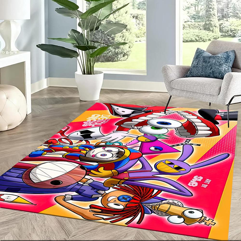 Digital Circus Floor Rug Office Rug Perfect For Living Rooms Balcony Playrooms Outdoor Antislip Carpet Office Home Decor Gift For Festivals