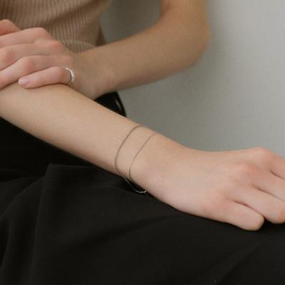NORMALLEE [Белое золото] Браслет Silky Line