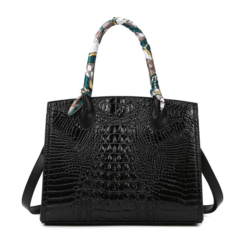 Европейская и американская мода. Трехсекционная сумка для матери и ребенка. Новая сумка с крокодиловым узором на одно плечо. Текстурная женская сумка через плечо.