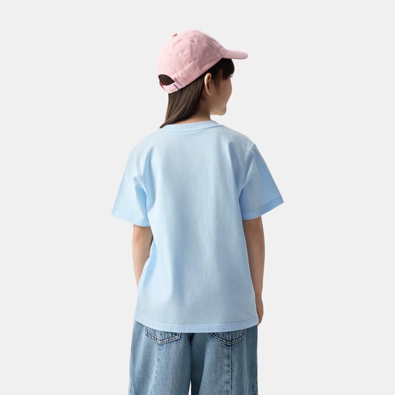 Gap Классическая хлопковая футболка с коротким рукавом и логотипом для девочек