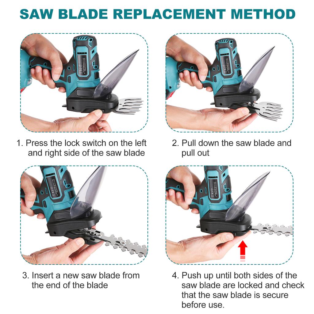 20V Cordless Grass Shears, Handheld Grass Trimmer, 2 In 1 Electric Grass Clippers & Power Hedge