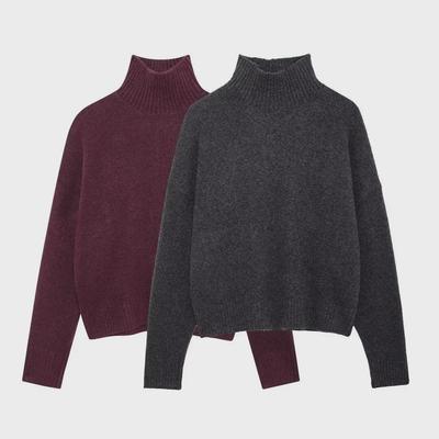 Женский свитер с высоким воротником в европейском и американском стиле - мода осень/зима 2142170