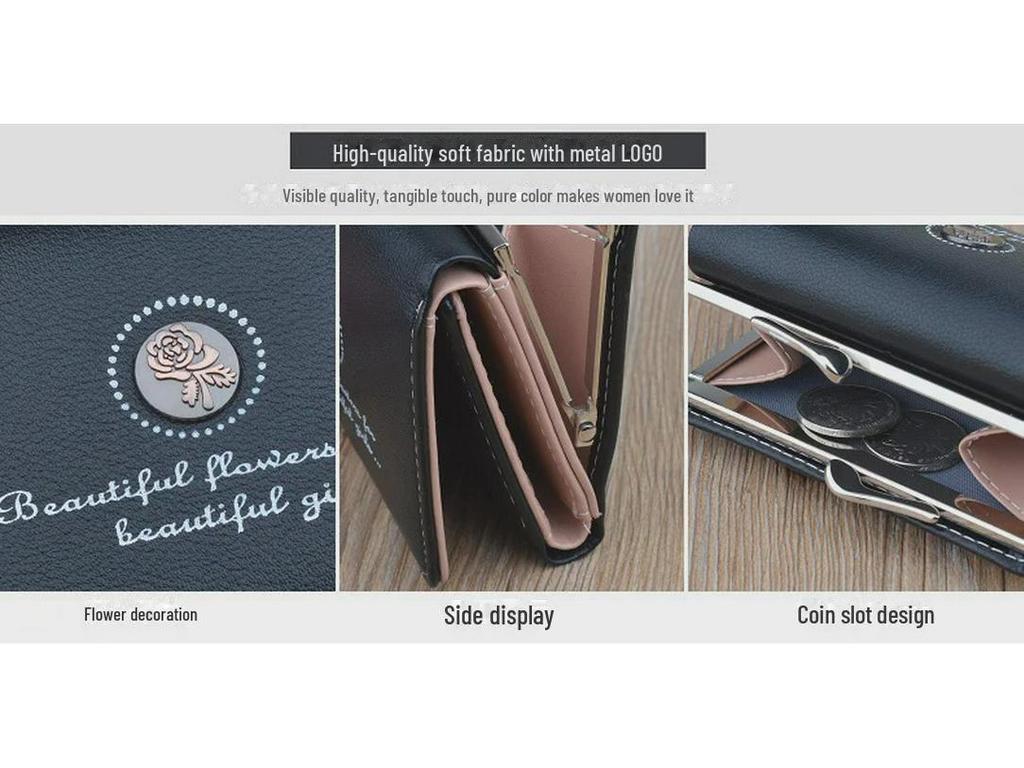 Женский короткий кошелек — большая вместимость, мягкий складной дизайн, кошелек для монет в японском и корейском стиле для студентов
