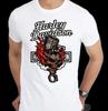 Графическая унисекс футболка в стиле Harley-Davidson с принтом Орел Череп S-3XL 32