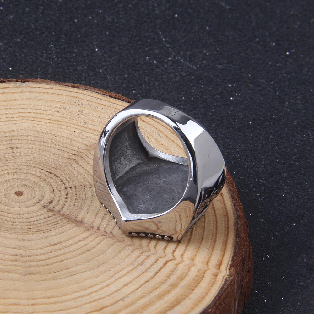 Кольцо из нержавеющей стали со щитом крестоносца для мужчин - байкерские украшения с мальтийским крестом тамплиеров и кристаллами CZ черного/серебристого цвета