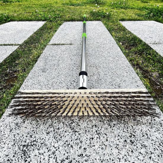 Щетка для пола с металлической щетиной, проволочная щетка из нержавеющей стали с длинной ручкой