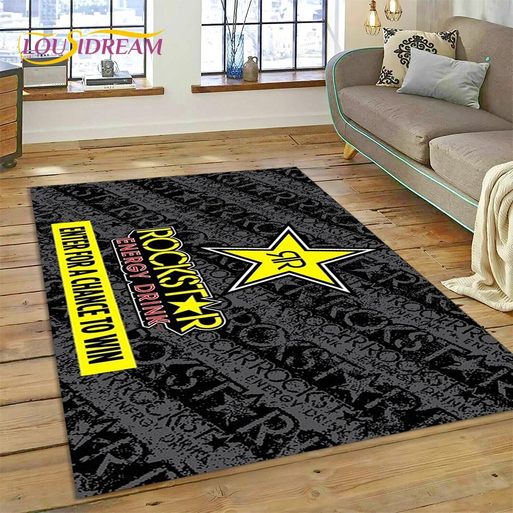 3D Коврик-Ковер Спортивный с Логотипом Rockstar Energy для Спальни Гостиной Дома Украшение Дивана, Большой Декоративный Коврик для Пола Детская Игровая, Подарок