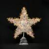 LED Light Christmas Tree Star Topper With Pearl Wire Gold Iron Xmas Tree Ornaments  New  Home Table Decoration Supplies