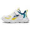 Li Ning Kids Sports Trend Low Top Casual Shoes Kids Casual Shoes White Blue Yellow YKNU038-1