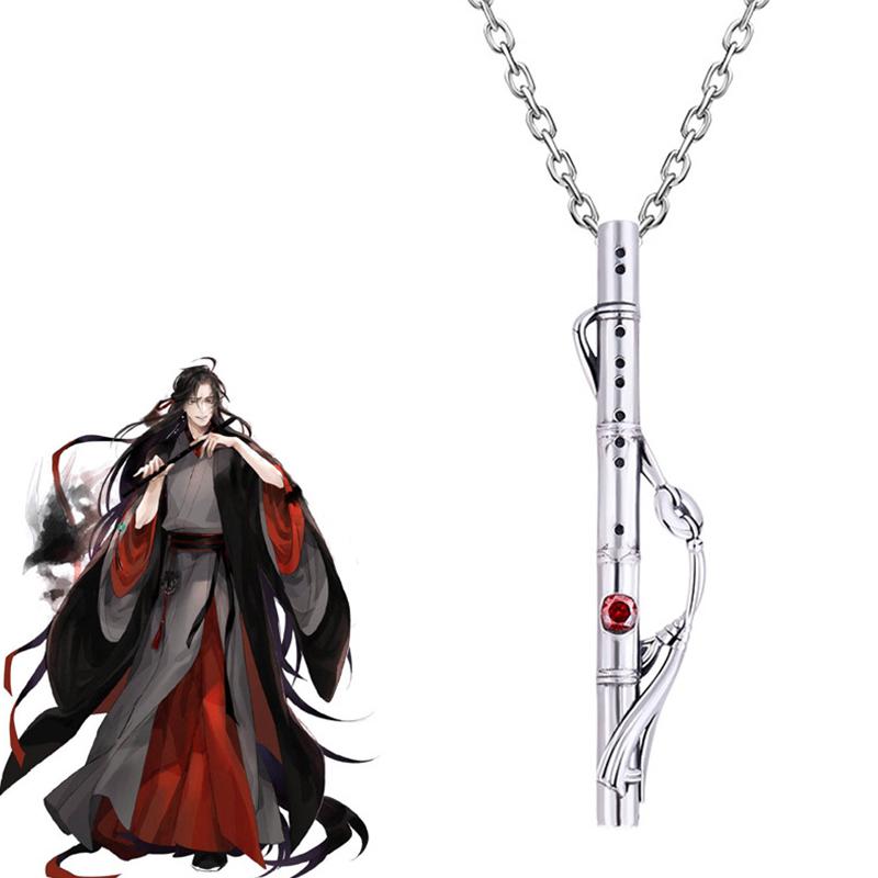 Классический минималистский аниме периферийное ожерелье кулон орнамент крест флейта колье кулон ожерелье для женщин ювелирные украшения
