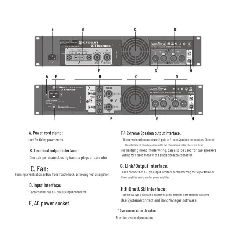 JBL CROWN XTI4002A Professional Digital Power Amplifier