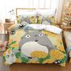 Anime Duvet Cover Pillowcase Bedding Set T-TotoroeS Kawaii Adult Boy Girl Bedroom Decoration Children Single Double Large Size
